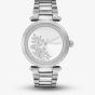 Olivia Burton Signature Silver Tone Foral Crystal White Dial Watch 24000042