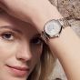 Olivia Burton Signature Silver Tone Foral Crystal White Dial Watch 24000042