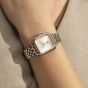Olivia Burton Classic Two Tone Crystal Bezel White Dial Watch 24000125