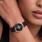 Olivia Burton Ladies Classic Bee Black Leather Strap Watch 24000344