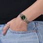 Olivia Burton Ladies Highbury Green Dial Two-Tone Stainless Steel Bracelet Watch 24000387