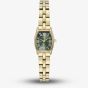 Olivia Burton Ladies Cambridge Green Dial Gold Plated Stainless Steel Bracelet Watch 24000390