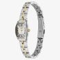 Olivia Burton Ladies Cambridge Silver Dial Two Tone Bracelet Watch 24000391