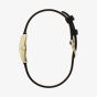 Olivia Burton Ladies Mini Grove Ivory Dial Black Leather Strap Watch 24000437