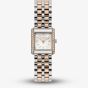 Olivia Burton Ladies Berkley Silver Dial Square Two Tone Bracelet Watch S/S 24000384