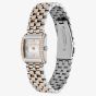 Olivia Burton Ladies Berkley Silver Dial Square Two Tone Bracelet Watch S/S 24000384