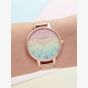 Olivia Burton Ladies RainBow Rose Gold Mesh Bracelet Glitter Dial Watch OB16RB18