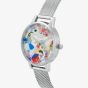 Olivia Burton Pop Art Midi Mesh Bracelet & Eco-Vegan Strap Watch Set OBGSET151