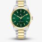 Tommy Hilfiger Mens Bruce Two-Tone Green Watch 1792192