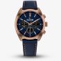 Tommy Hilfiger Mens Hudson Chronograph Blue Leather Strap Watch 1710721