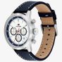 Tommy Hilfiger Mens Kent Chronograph Blue Leather Strap Watch 1710751