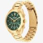 Tommy Hilfiger Mens Chronograph Gold Plated Bracelet Watch 1710736
