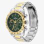 Tommy Hilfiger Mens Hampton Two Tone Green Dial Bracelet Watch 1792279