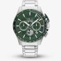 Tommy Hilfiger Mens Bank Chronograph Green Dial Bracelet Watch 1792293