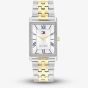 Tommy Hilfiger Mens Ben Rectangle Silver Dial Two Tone Bracelet Watch 1710774