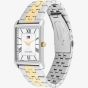 Tommy Hilfiger Mens Ben Rectangle Silver Dial Two Tone Bracelet Watch 1710774
