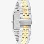 Tommy Hilfiger Mens Ben Rectangle Silver Dial Two Tone Bracelet Watch 1710774