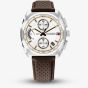 Tommy Hilfiger Mens Cole Chronograph White Dial Leather Strap Watch 1792270