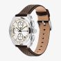 Tommy Hilfiger Mens Cole Chronograph White Dial Leather Strap Watch 1792270