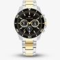 Tommy Hilfiger Mens Jordan Chronograph Black Dial Two Tone Bracelet Watch 1792095