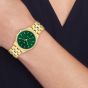 Tommy Hilfiger Ladies Jade Gold Tone Green Dial Watch 1782799