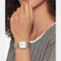 Tommy Hilfiger Ladies Abby Two Tone Square Silver Dial Bracelet Watch 1782922