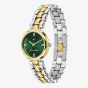 Tommy Hilfiger Ladies Annie Two Tone Green Dial Bracelet Watch 1782927