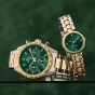 Tommy Hilfiger Ladies Annie Two Tone Green Dial Bracelet Watch 1782927