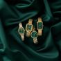 Tommy Hilfiger Ladies Annie Two Tone Green Dial Bracelet Watch 1782927