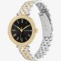 Tommy Hilfiger Ladies Natalie Black Dial Two Tone Bracelet Watch 1782720