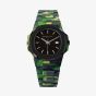 KAMAWATCH Limited Edition Fix Bope Black and Green Camo Plastic Bracelet Watch KWPF29