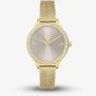 HUGO Ladies #Flash Gold-Plated Mesh Stainless Steel Watch 1540116