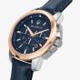 Maserati Successo Blue Leather Strap Watch R8871621015