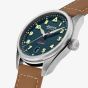 Alpina Mens Startimer Pilot Automatic Navy Dial Leather Watch AL-525NW4S36
