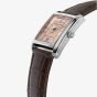 Frederique Constant Mens Carree Automatic Brown Leather Strap Watch FC-303SAL4C6