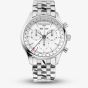 Frederique Constant Mens Clasic Quartz Chronograph Triple Calendar Silver Watch FC-296SW5B6B