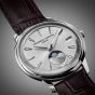 Frederique Constant Mens Classic Moneta Moonphase Silver Watch FC-206S3S6