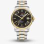 Swiss Military Mens Classic Two-Tone Black Dial Watch SM30200.04