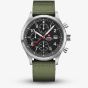 Swiss Military Mens Field Chronograph Green Fabric Strap Watch SM34117.06
