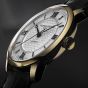Frederique Constant Premiere Gold Tone Leather Strap Watch FC-301S3B5