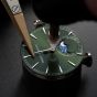 Frederique Constant Mens Moonphase Date Green Dial Watch FC-716GR3H6