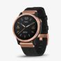 Garmin Unisex Fenix 6S Sapphire Edition Rose Gold Black Heathered Fabric Strap Watch 010-02159-37 