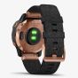 Garmin Unisex Fenix 6S Sapphire Edition Rose Gold Black Heathered Fabric Strap Watch 010-02159-37 