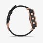 Garmin Unisex Fenix 6S Sapphire Edition Rose Gold Black Heathered Fabric Strap Watch 010-02159-37 
