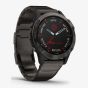 Garmin Unisex Fenix 6 Pro Solar Edition Titanium Carbon Grey DLC Bracelet Watch 010-02410-23 