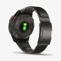 Garmin Unisex Fenix 6 Pro Solar Edition Titanium Carbon Grey DLC Bracelet Watch 010-02410-23 