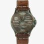 U-BOAT Mens Darkmoon Unico Brown Leather Strap Watch U9600/A