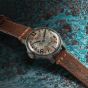 U-BOAT Mens Darkmoon Unico Brown Leather Strap Watch U9600/A