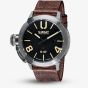 U-BOAT Unisex Classico Black Dial Brown Leather Strap Watch U8105