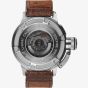 U-BOAT Unisex Classico Black Dial Brown Leather Strap Watch U8105
